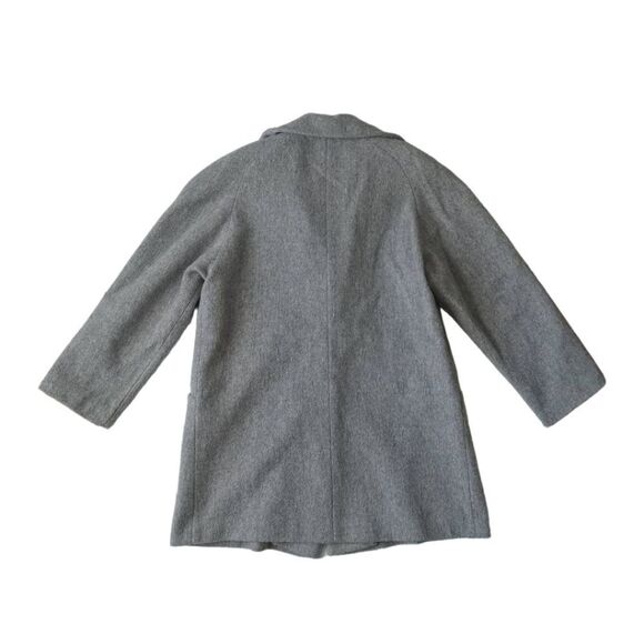 Herman Kay Vintage Gray Wool Blend Classic Button Front Peacoat Women's Size 10 - Picture 3 of 12
